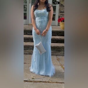 Elegant Blue Prom Dress